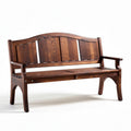 Banco de jardín de madera de acacia color marrón 150 x 60 x 80cm