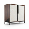 Armario moderno de madera con puertas de piedra sintética 80 x 40 x 90cm